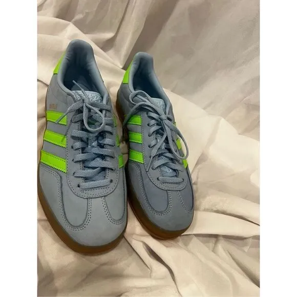 Adidas Originals Women's Blue Green Indoor Gazelle Sneaker Shoes Size 10 NWOT