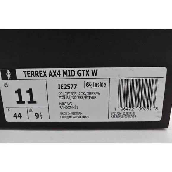 Adidas Outdoor Womens Size 11 Terrex Ax4 GTX Gore-Tex Mid Hiking Shoes Boots