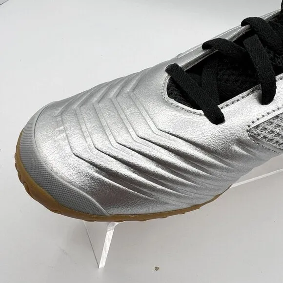 adidas Predator 19.4 Sala J Indoor Soccer Shoes men 8.5 Metallic Silver Black