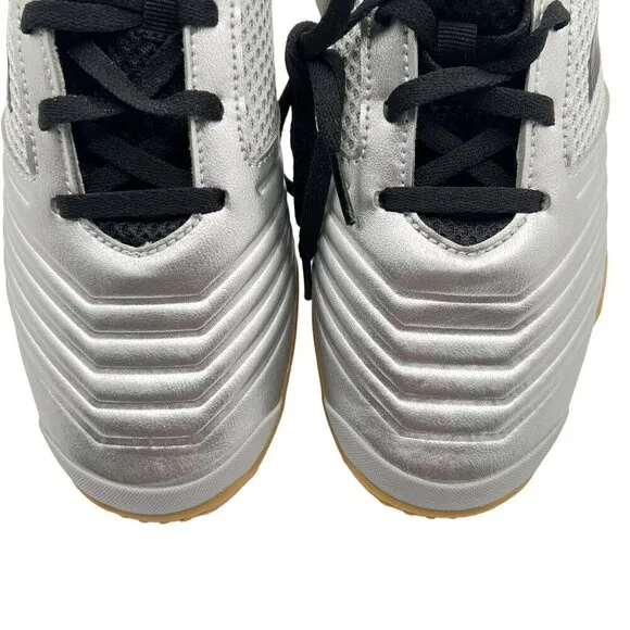adidas Predator 19.4 Sala J Indoor Soccer Shoes men 8.5 Metallic Silver Black
