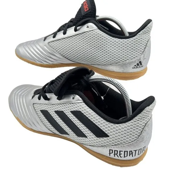adidas Predator 19.4 Sala J Indoor Soccer Shoes men 8.5 Metallic Silver Black