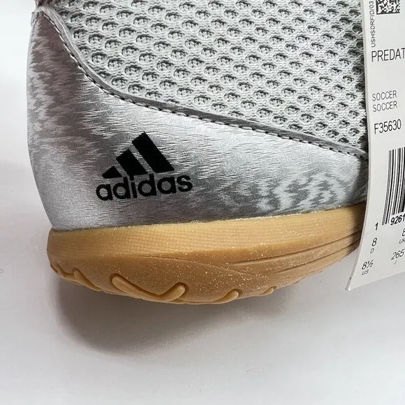 adidas Predator 19.4 Sala J Indoor Soccer Shoes men 8.5 Metallic Silver Black