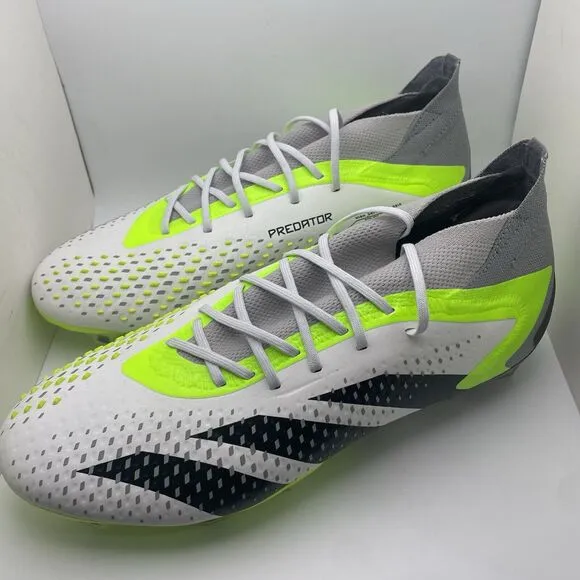 Adidas Predator Accuracy.1 FG Low Soccer Cleats Shoes White GZ0032 Mens Size 7.5