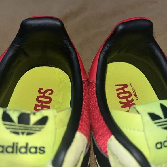 Adidas Sobakov P94 EE5640 Men's size 9 Neon Green Suede Black‎ Red Low Shoes BMX