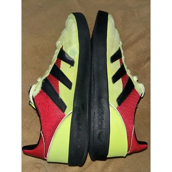 Adidas Sobakov P94 EE5640 Men's size 9 Neon Green Suede Black‎ Red Low Shoes BMX