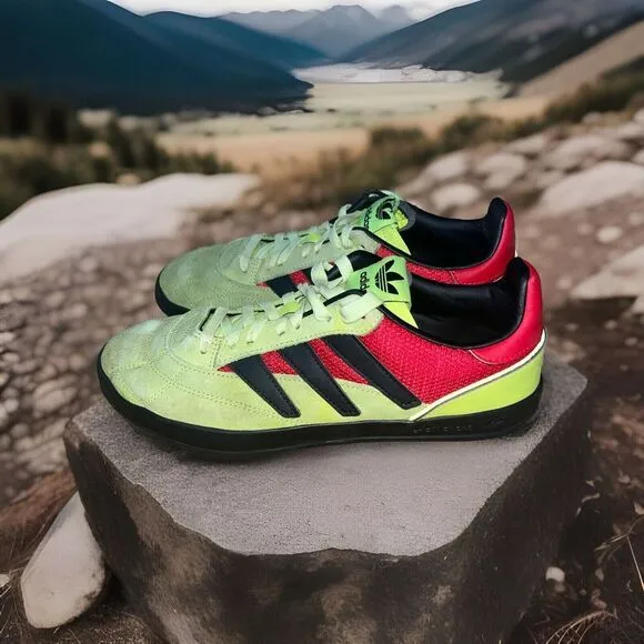 Adidas Sobakov P94 EE5640 Men's size 9 Neon Green Suede Black‎ Red Low Shoes BMX
