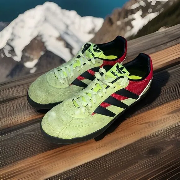 Adidas Sobakov P94 EE5640 Men's size 9 Neon Green Suede Black‎ Red Low Shoes BMX