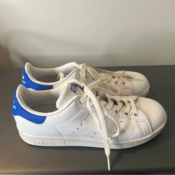 Adidas STAN SMITH SHOES white and blue mens size 5.5