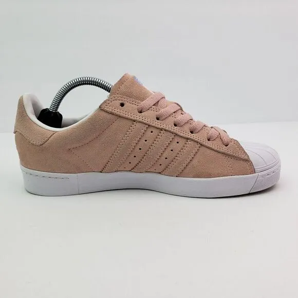 Adidas Superstar Vulc ADV Mens Sz 6.5 Womens Sz 7.5 Pale Pink Suede Skate Shoes