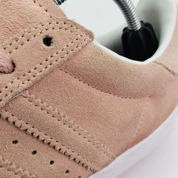 Adidas Superstar Vulc ADV Mens Sz 6.5 Womens Sz 7.5 Pale Pink Suede Skate Shoes