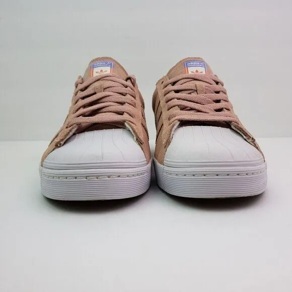 Adidas Superstar Vulc ADV Mens Sz 6.5 Womens Sz 7.5 Pale Pink Suede Skate Shoes