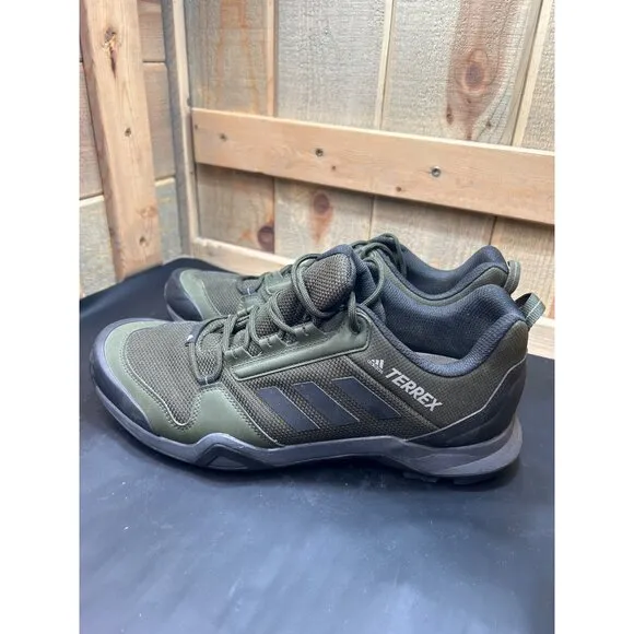 Adidas Terrex Mens Green Outdoor Hiking Shoes Mesh &amp; Synthetic Size 11.5
