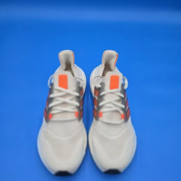 Adidas UltraBoost 22 Running Shoes Aluminium / Impact Orange GX6643 Men's US 12