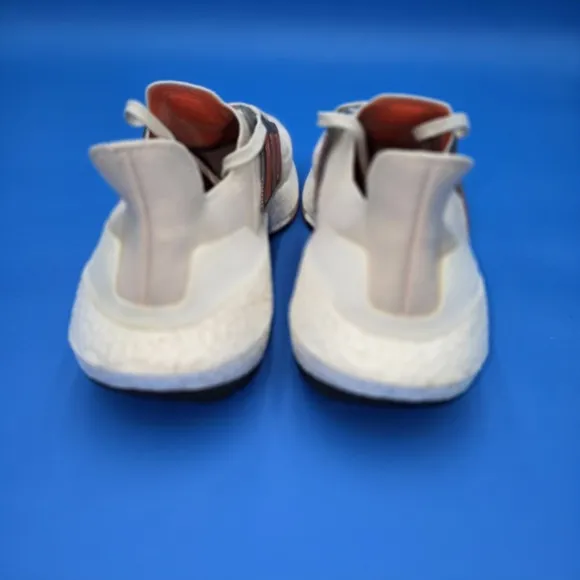 Adidas UltraBoost 22 Running Shoes Aluminium / Impact Orange GX6643 Men's US 12