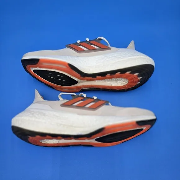 Adidas UltraBoost 22 Running Shoes Aluminium / Impact Orange GX6643 Men's US 12