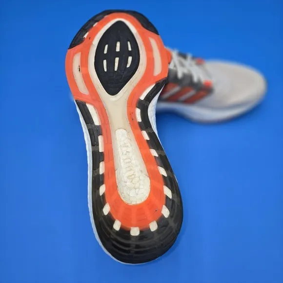 Adidas UltraBoost 22 Running Shoes Aluminium / Impact Orange GX6643 Men's US 12