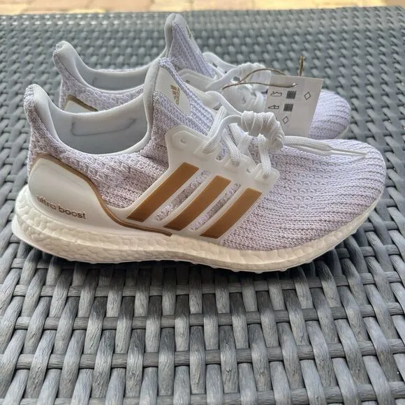 Adidas UltraBoost 4.0 DNA White Copper Metallic Women's Shoes GY8598 Size 6.5
