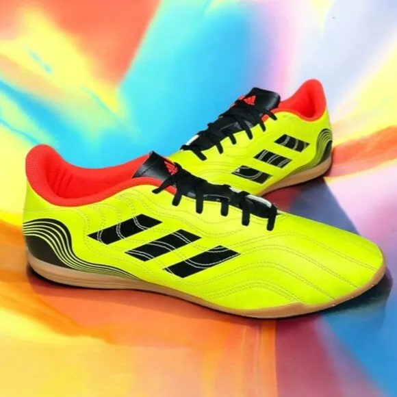 Adidas Unisex Copa Sense.4 Solar Yellow Black Red Indoor Soccer Shoes Men's 12.5