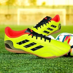 Adidas Unisex Copa Sense.4 Solar Yellow Black Red Indoor Soccer Shoes Men's 12.5