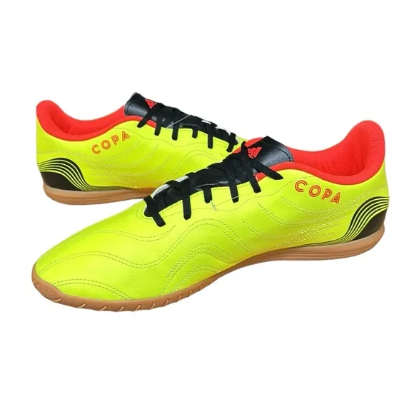 Adidas Unisex Copa Sense.4 Solar Yellow Black Red Indoor Soccer Shoes Men's 12.5