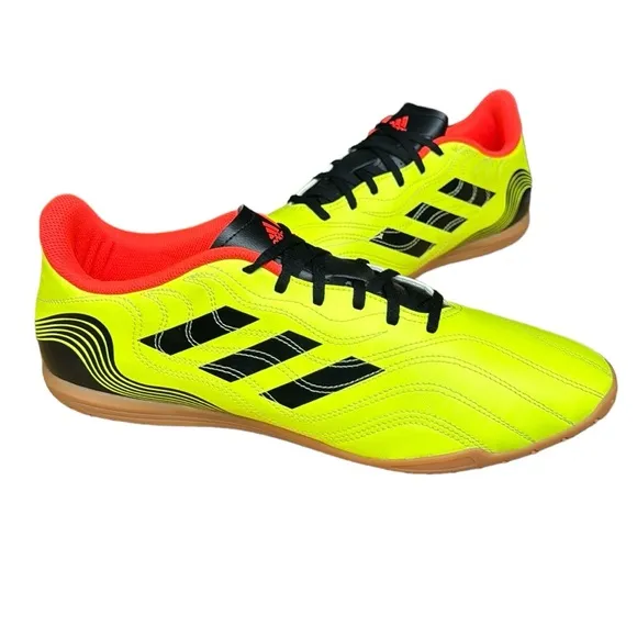 Adidas Unisex Copa Sense.4 Solar Yellow Black Red Indoor Soccer Shoes Men's 12.5