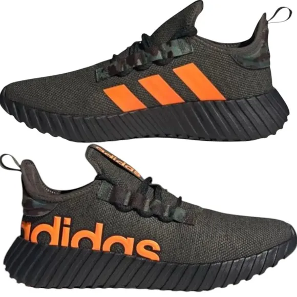 Adidas Unisex Kaptir 3.0 Black Lace-Up Running Shoes  Size 4 Youth IG2488 NEW