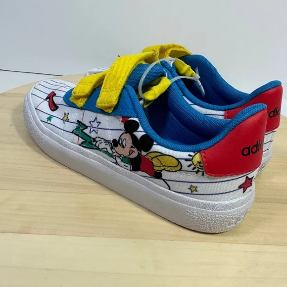 adidas Vulc Raid3r Mickey Mouse Disney Kids Skateboard Shoes Sz 2 Gy8005