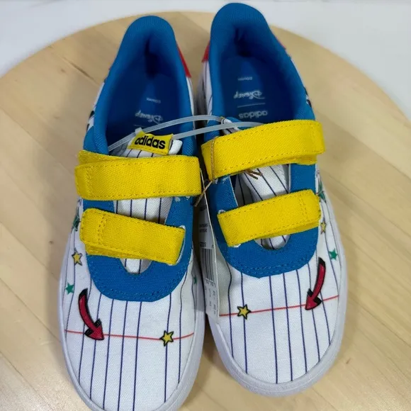 adidas Vulc Raid3r Mickey Mouse Disney Kids Skateboard Shoes Sz 2 Gy8005