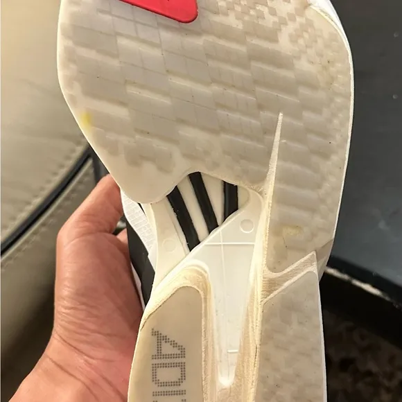 Adidas White and Black Athletic Shoes with Classic Stripes