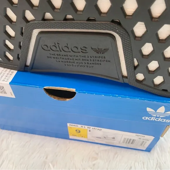 adidas women Originals NMD_R1 Strap cloud White Lucid Blue Core Black shoes