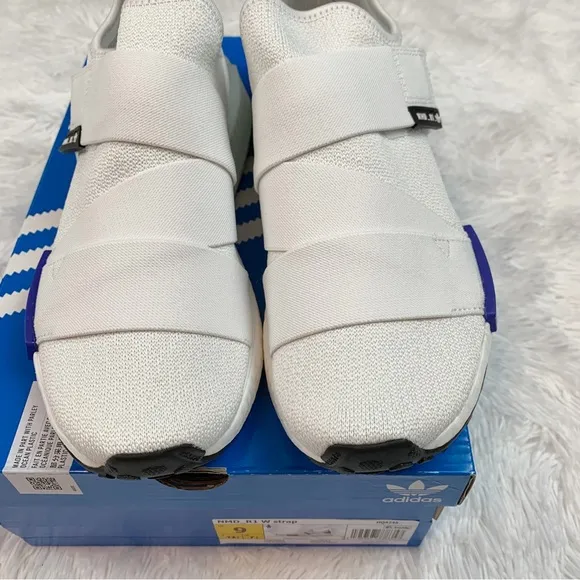 adidas women Originals NMD_R1 Strap cloud White Lucid Blue Core Black shoes