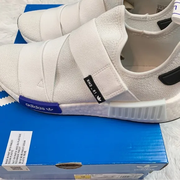 adidas women Originals NMD_R1 Strap cloud White Lucid Blue Core Black shoes