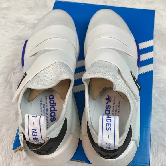 adidas women Originals NMD_R1 Strap cloud White Lucid Blue Core Black shoes