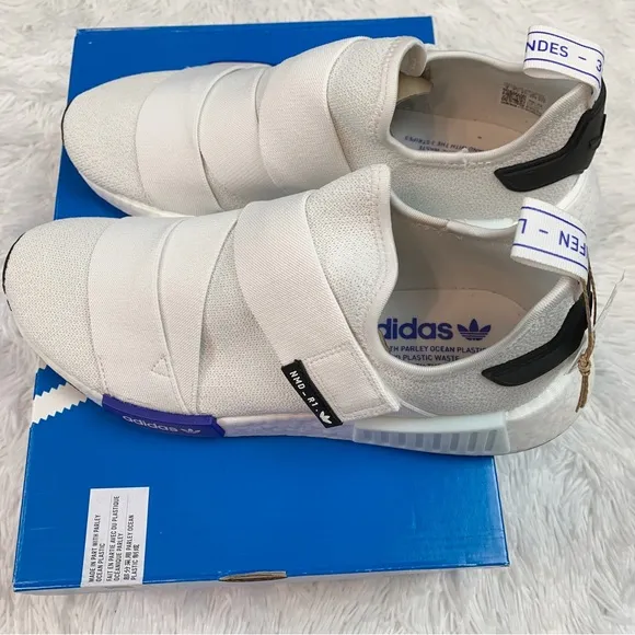adidas women Originals NMD_R1 Strap cloud White Lucid Blue Core Black shoes