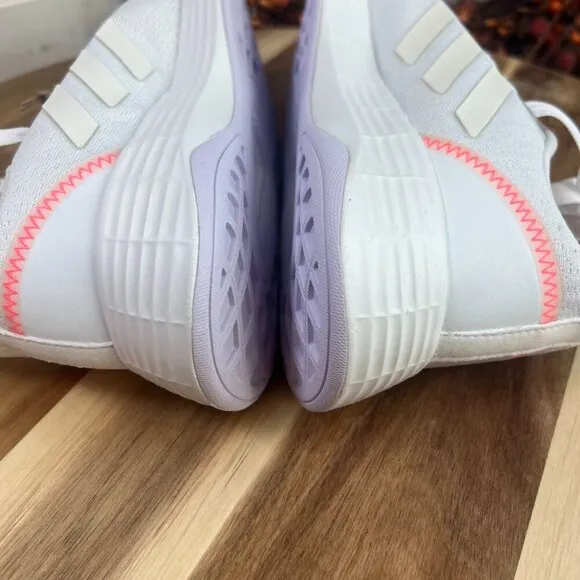 Adidas Women's Racer Sport Running Shoe Sz 5.5US White/Purple Tint/Red GW4842