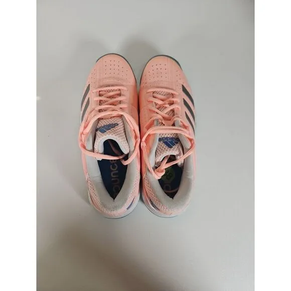Adidas Women's Wucht P5 Pink White Badminton Shoes Indoor Sports Training Size 7