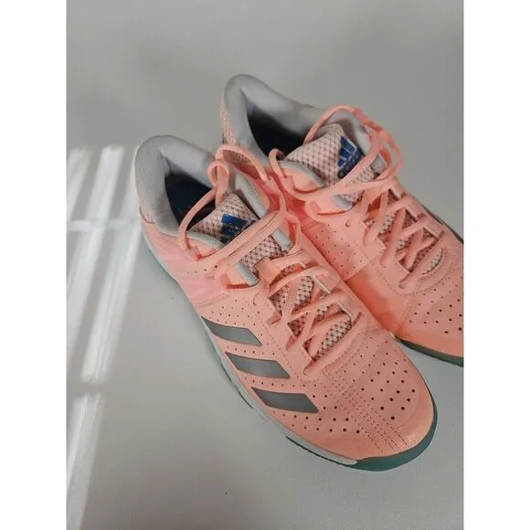 Adidas Women's Wucht P5 Pink White Badminton Shoes Indoor Sports Training Size 7