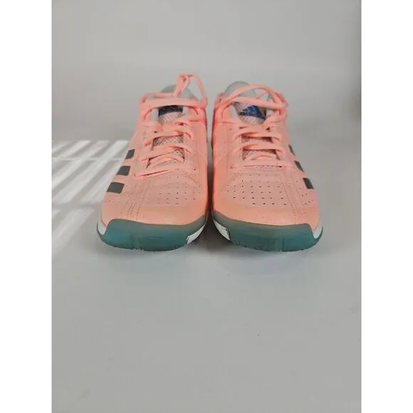 Adidas Women's Wucht P5 Pink White Badminton Shoes Indoor Sports Training Size 7