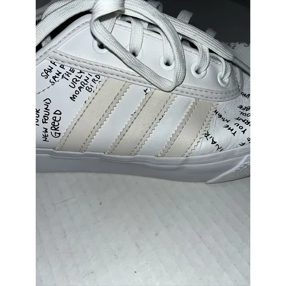 Adidas X Mark Gonzales Gonz Adi Ease White Skateboard Shoes Mens Size 10.5