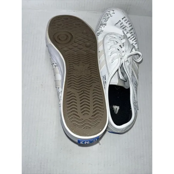 Adidas X Mark Gonzales Gonz Adi Ease White Skateboard Shoes Mens Size 10.5