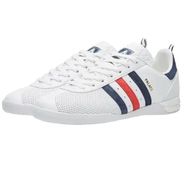 Adidas x Palace Indoor White Leather Skateboard Shoes Mens 10.5 UK 10 EU 44 2/3