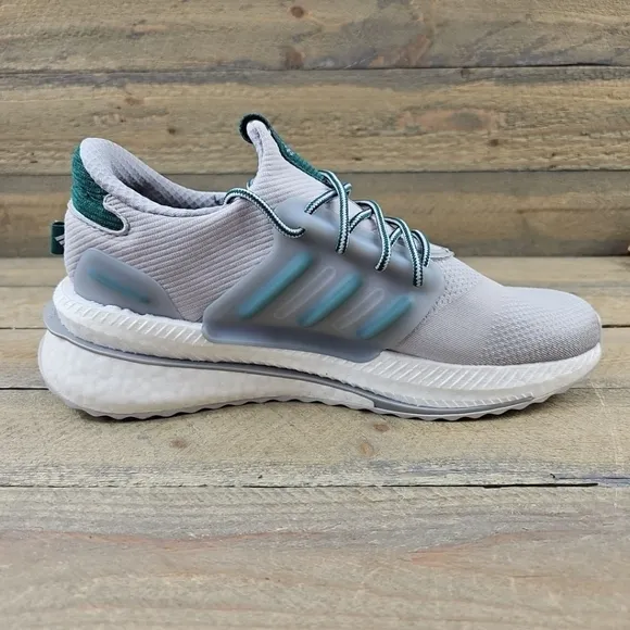 adidas X_PLRBOOST Men's Running Shoes Grey/Collegiate Green