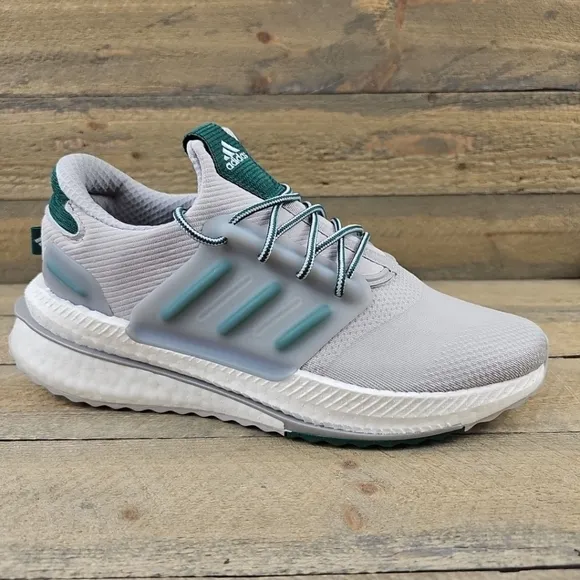 adidas X_PLRBOOST Men's Running Shoes Grey/Collegiate Green