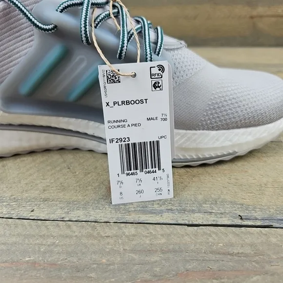 adidas X_PLRBOOST Men's Running Shoes Grey/Collegiate Green