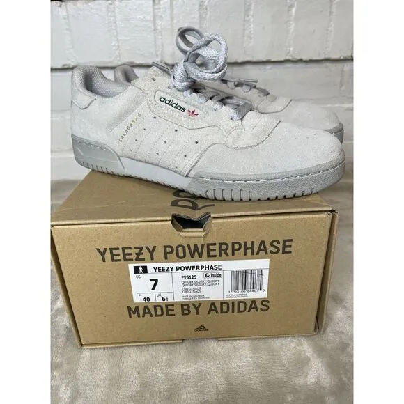 adidas Yeezy PowerPhase Quiet Grey - Size 7 men, size‎ 8.5 women W/box