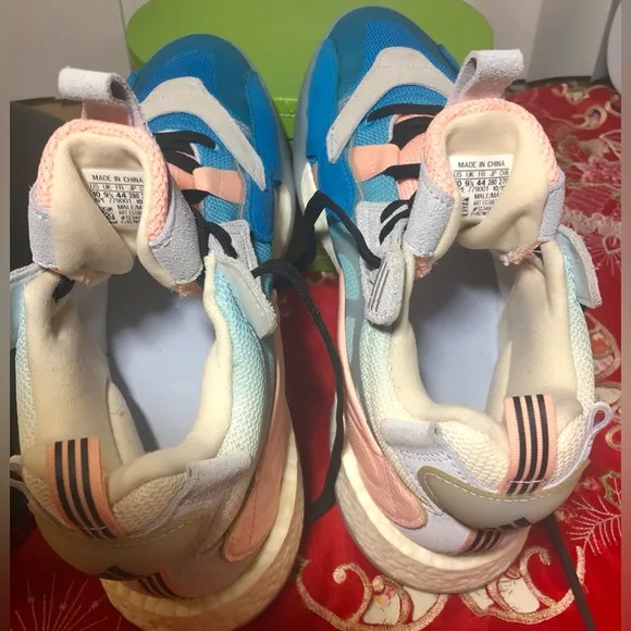 Adidas ZoneBoost AeroBlue Clear Orange Basketball Sneakers in Blue size 10