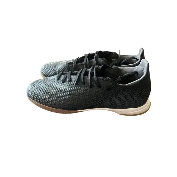 Adidas X Ghosted.3 IN Men's Black Gray Indoor Soccer Football Shoes Size 10