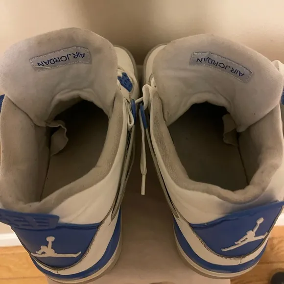 Air Jordan Retro 4 Military Blue 13 Basketball Sneakers Shoes Michael Goat Rare