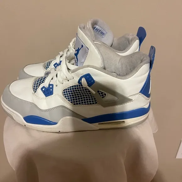 Air Jordan Retro 4 Military Blue 13 Basketball Sneakers Shoes Michael Goat Rare