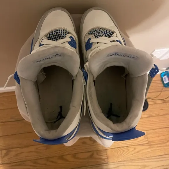 Air Jordan Retro 4 Military Blue 13 Basketball Sneakers Shoes Michael Goat Rare